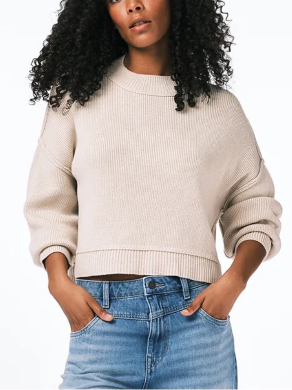 Buffalo seema Classic Crewneck Women's Sweater in oatmeal